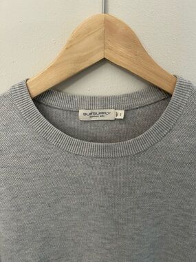 Suitsupply Gray Cotton-Silk Crewneck Sweater
